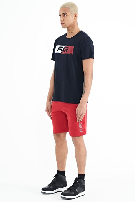 Heren Geprinte Fleece Sweatshorts - Image 4