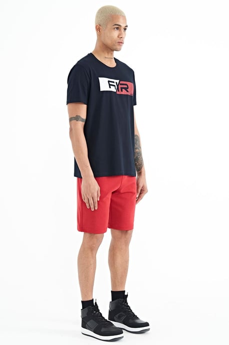 Heren Geprinte Fleece Sweatshorts - Image 6