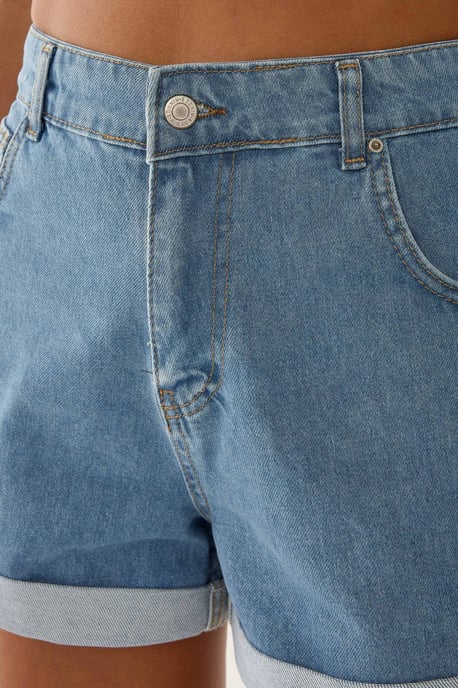 Opgerolde Mom Fit Short - Image 4