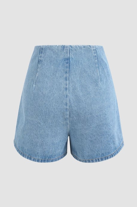 Högmidjade denimshorts - Image 4