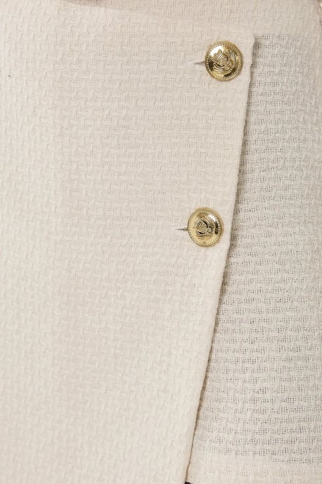 Button Detailed Tweed Short - Image 4