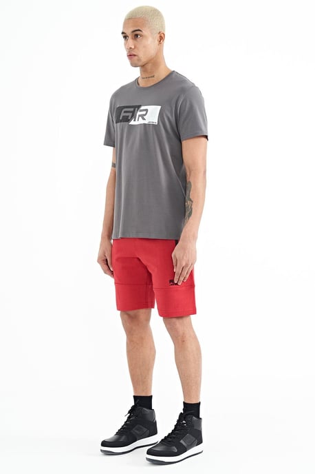 Heren Effen Gebreide Sweatshorts - Image 4
