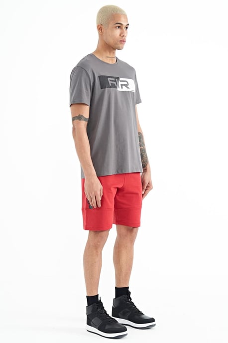 Heren Effen Gebreide Sweatshorts - Image 6