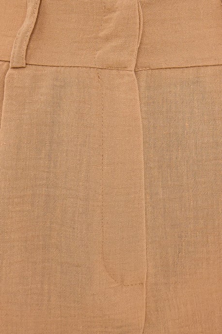 Plisserade höga vävda shorts - Image 5