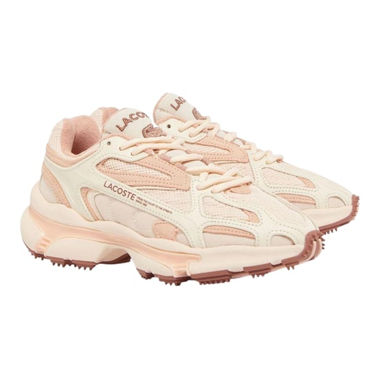 Lacoste Dames/Dames L003 2K24 Suède Hoge Zool Trainers (Roze) - Image 3