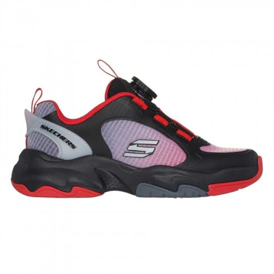 Skechers Childrens/Kids Retrotech Casual Trainers (Black/Red) - Image 1