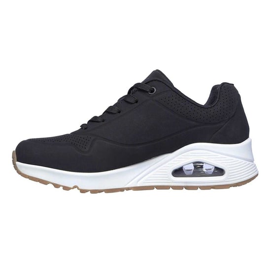Skechers Womens/Ladies Uno Stand On Air Wedge Trainers (Black/White) - Image 2