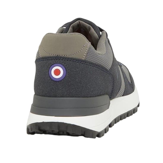 Lambretta Mens Echo 2 Sailor Mesh Low Cut Flat Trainers (Navy/Grey) - Image 2
