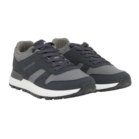 Lambretta Mens Echo 2 Sailor Mesh Low Cut Flat Trainers (Navy/Grey) - Image 3