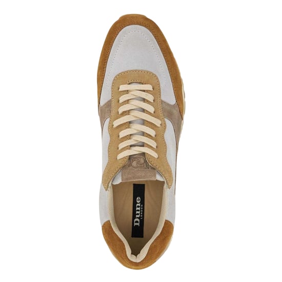 Dune London Heren Treaty Suède platte schoenen met structuur (Taupe) - Image 4