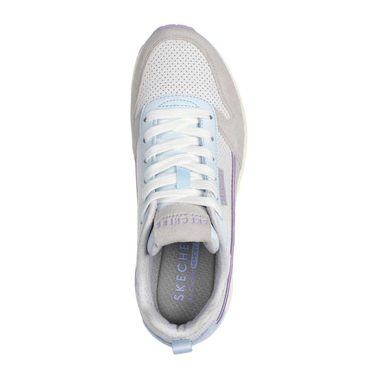 Skechers Womens/Ladies Uno Stand On Air Suede Trainers (Grey/Light Blue) - Image 3
