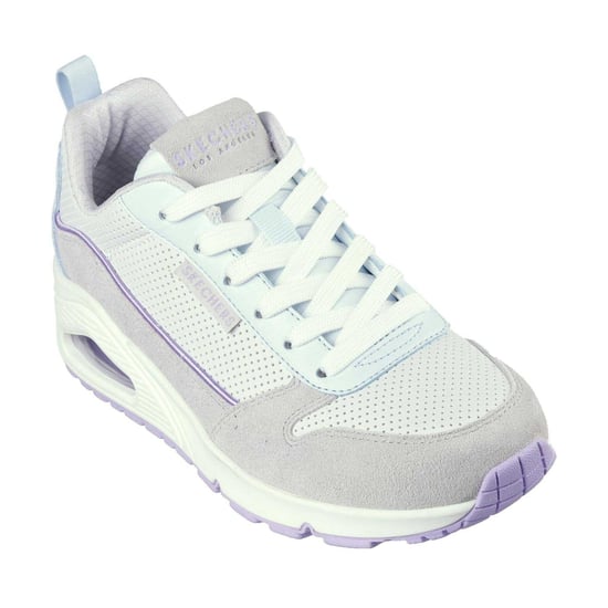 Skechers Womens/Ladies Uno Stand On Air Suede Trainers (Grey/Light Blue) - Image 5
