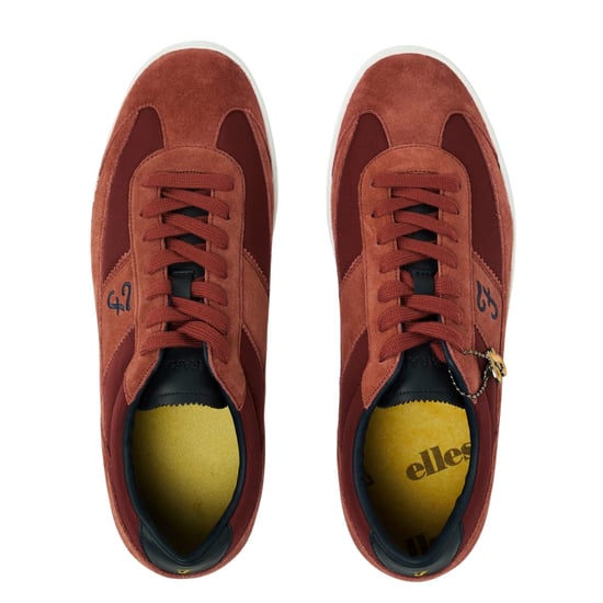 Farah Heren Stanton Belettering Suède Cupsole Trainers (Roest) - Image 3