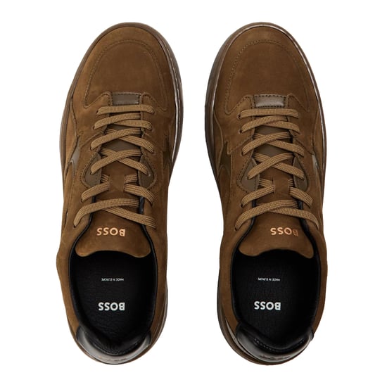 Boss Heren Baltimore Canvas Trainers (Donkergroen) - Image 3