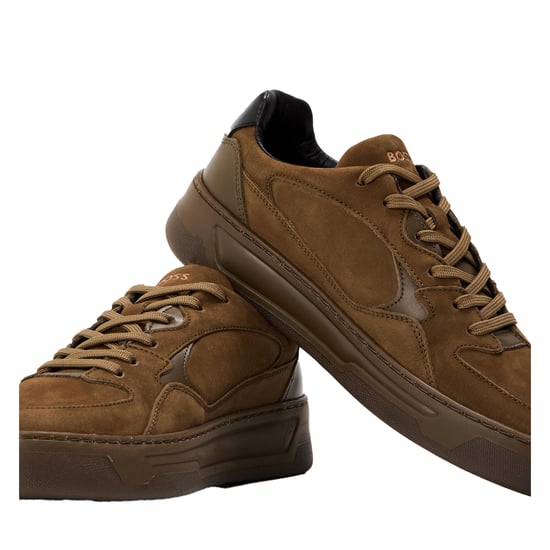 Boss Heren Baltimore Canvas Trainers (Donkergroen) - Image 4