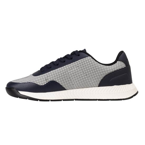 Boss Mens Titanium Mesh Low Trainers (Navy Blue/White) - Image 3