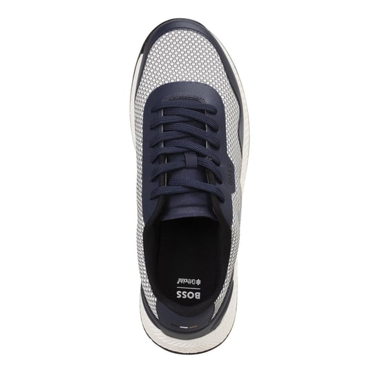 Boss Mens Titanium Mesh Low Trainers (Navy Blue/White) - Image 4