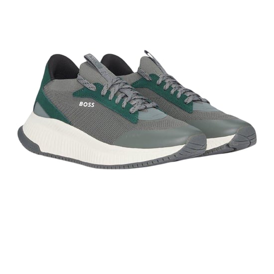 Boss Mens TTNM EVO Suede Trainers (Green) - Image 4