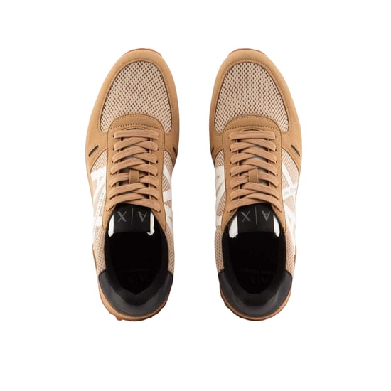 Armani Exchange AX Suede Trainers för herrar (Tan) - Image 4