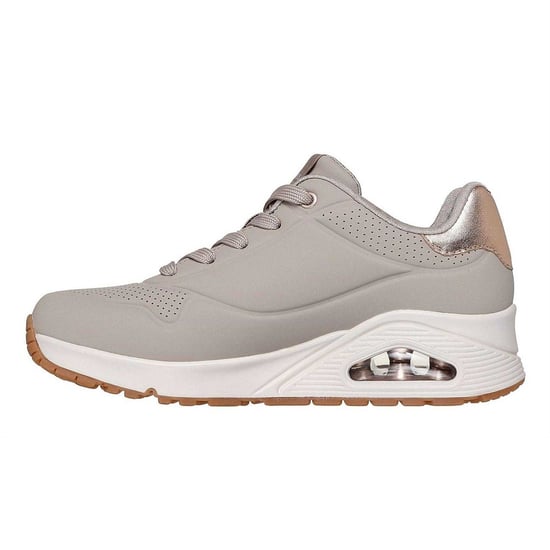 Skechers Womens/Ladies Uno Stand On Air Wedge Trainers (Beige) - Image 2