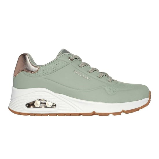 Skechers Womens/Ladies Uno Stand On Air Wedge Trainers (Sage) - Image 3
