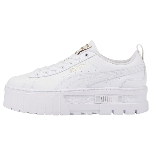 Puma Womens/Ladies Mayze Leather Platform Trainers (White) - Image 3