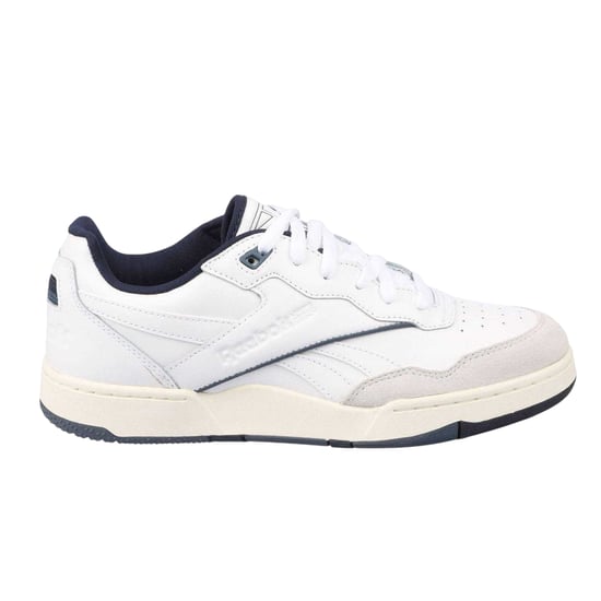 Reebok Heren BB 4000 II Leren Trainers (Wit, Marine) - Image 1
