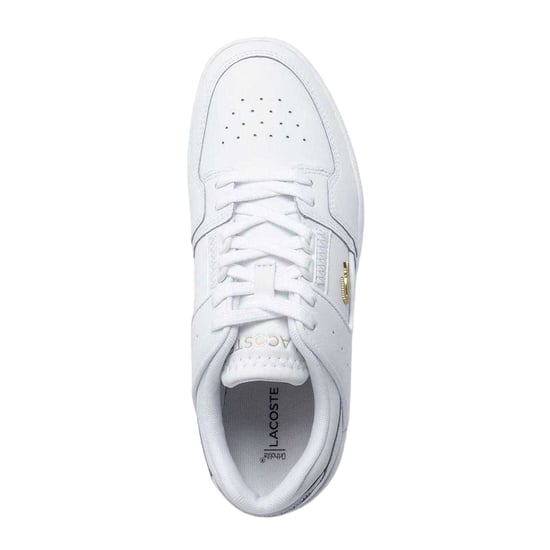 Lacoste Heren Court Cage Leren Trainers (Wit Goud) - Image 3