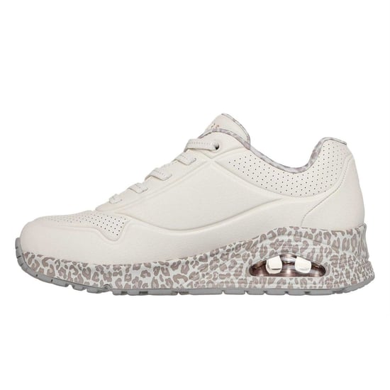 Skechers Womens/Ladies Uno Stand On Air Wedge Trainers (White) - Image 1