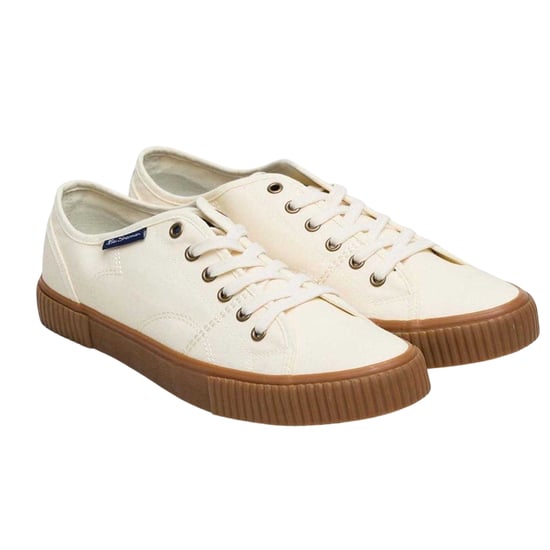 Ben Sherman Mens Canvey Canvas Trainers (Off White) - Image 4