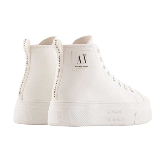 Armani Exchange Dames/Dames Leren High Top Trainers (Gebroken wit) - Image 2