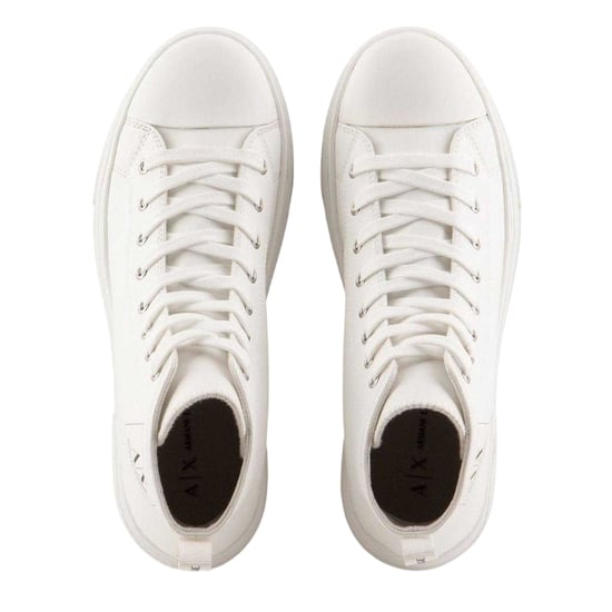 Armani Exchange Dames/Dames Leren High Top Trainers (Gebroken wit) - Image 4