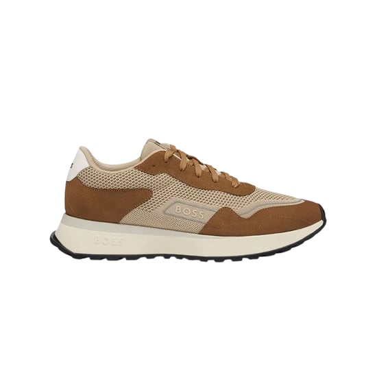 Boss Mens Jonah Suede Trainers (Brown) - Image 1
