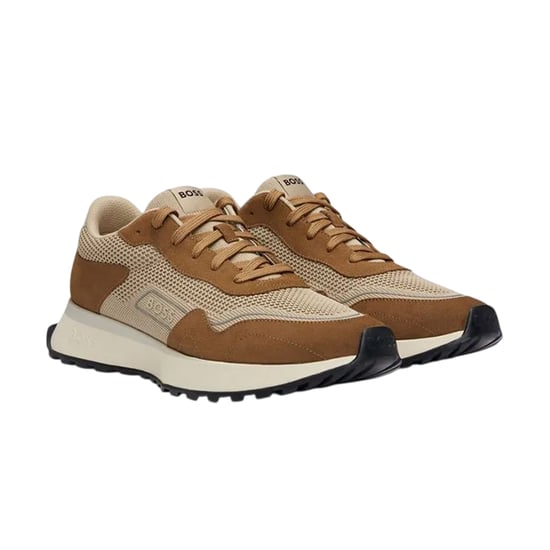 Boss Mens Jonah Suede Trainers (Brown) - Image 3