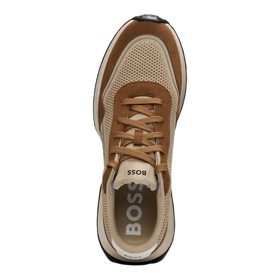 Boss Mens Jonah Suede Trainers (Brown) - Image 4