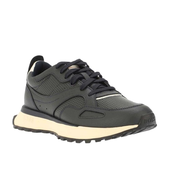 Boss Heren Jonah Run Leren Trainers (Donkerblauw) - Image 3