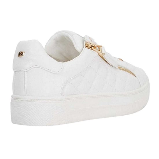 Dune London Dames/Dames Eisel Quilted Side Zip Flatform Trainers (Wit) - Image 2