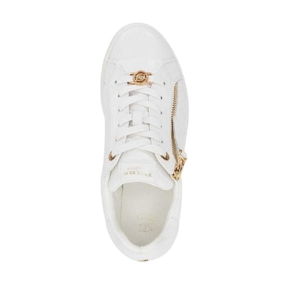 Dune London Dames/Dames Eisel Quilted Side Zip Flatform Trainers (Wit) - Image 4