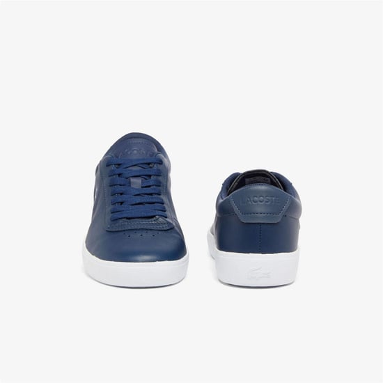 Lacoste Heren Baseshot Leren Trainers (Marineblauw/Wit) - Image 5