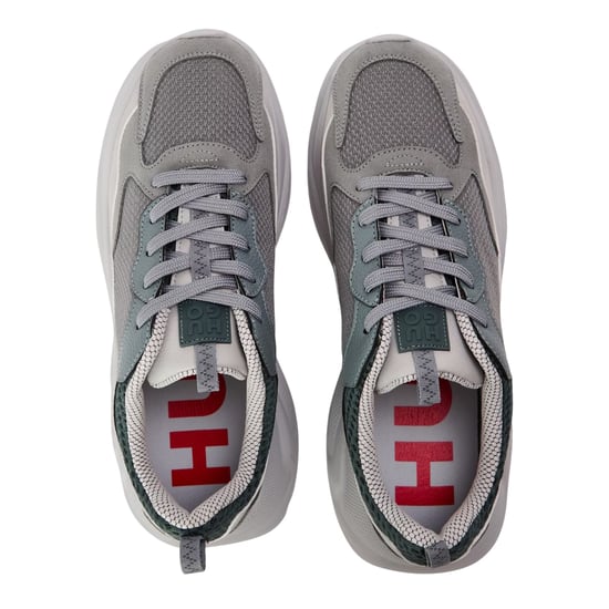 Hugo Heren Leon Mesh Trainers (Donkergrijs) - Image 3