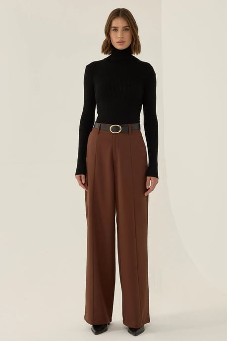Hoge Taille Plissé Wijde Pantalon - Image 1