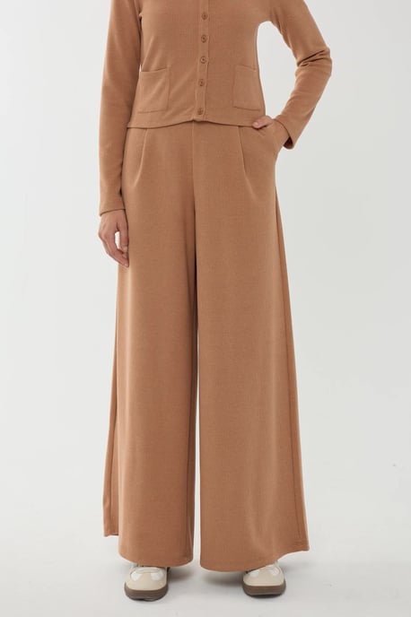 Brede Lange Broek met Elastische Taille - Image 2