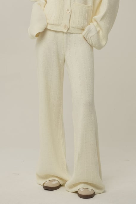 Texturerade Vida Leggings i Stickad Material - Image 1