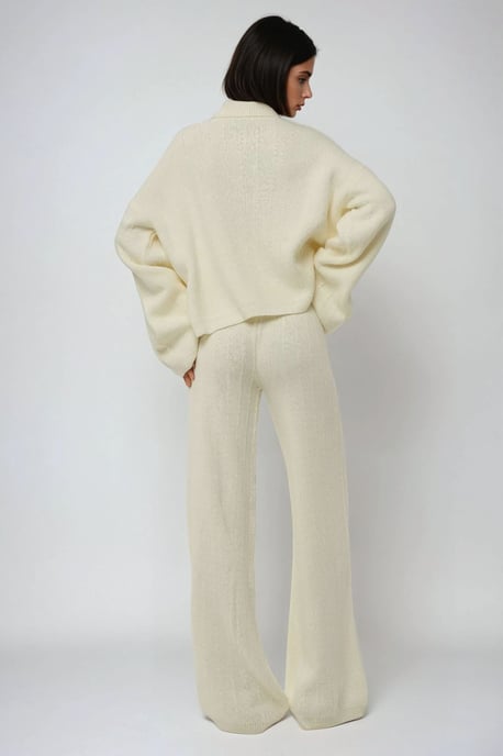 Texturerade Vida Leggings i Stickad Material - Image 3
