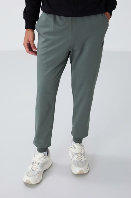 Heren Effen Fleece Joggingbroek - Image 2
