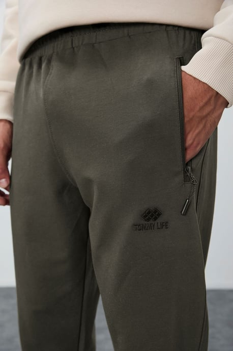 Herr Jogger Sweatpants med Dragkedjeficka - Image 4
