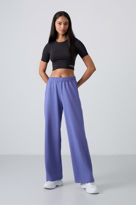 Wijd-Legging Sweatpants met Elastische Taille - Image 1