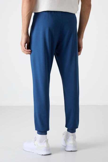 Herrens enfärgade uppdragna sweatpants med ficka med dragkedja - Image 6