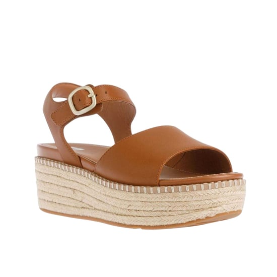 FitFlop Dames/Dames Eloise Espadrille Leren Sleehakken (Tan) - Image 3
