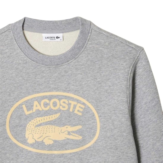 Lacoste Womens/Ladies Organic Cotton Loose Fit Sweatshirt (Grey) - Image 4